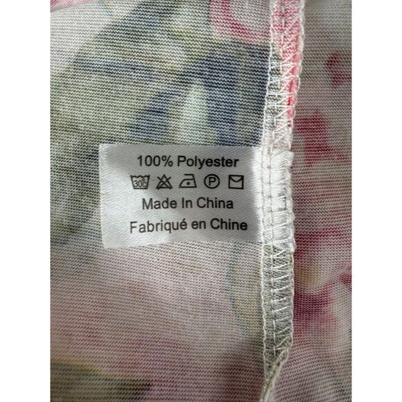 Mumu Womens Size 0/S Floral Open Front Cardigan Sweater Short Sleeve - Picture 9 of 10